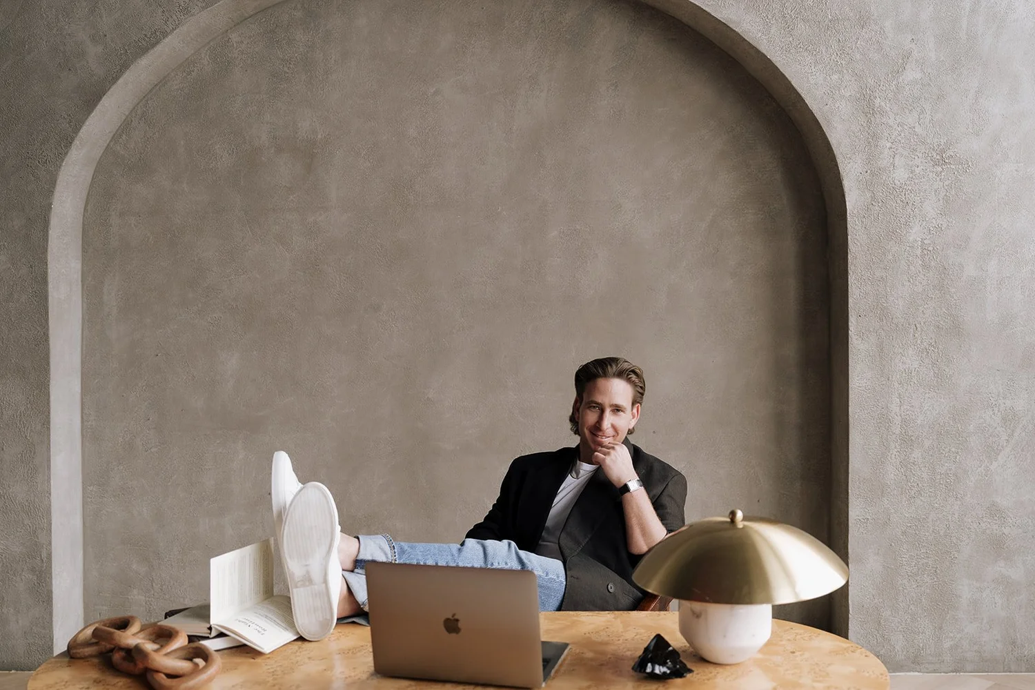 Oren Epstein at desk